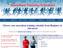 Tablet Screenshot of marathon-training-schedule.org